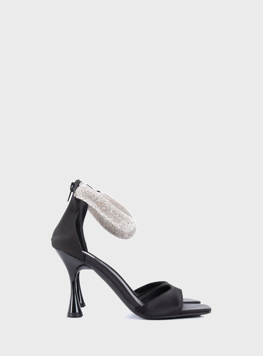Jeffrey Campbell No Curfew Heel Sandals - Black