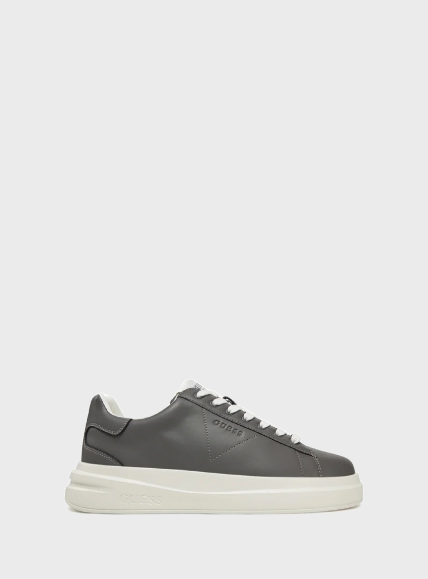 Guess Elba Leather-Blend Sneakers - Grey