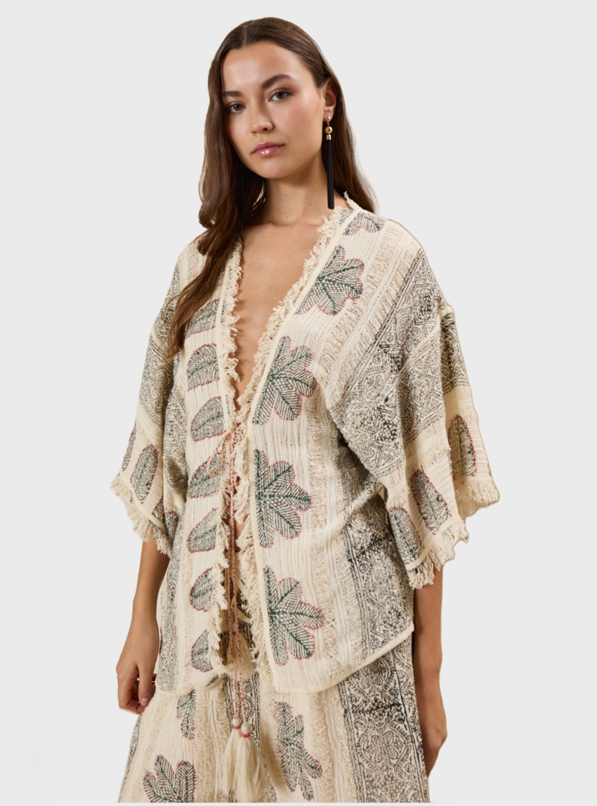 Souvenir Ethnic Top - Beige