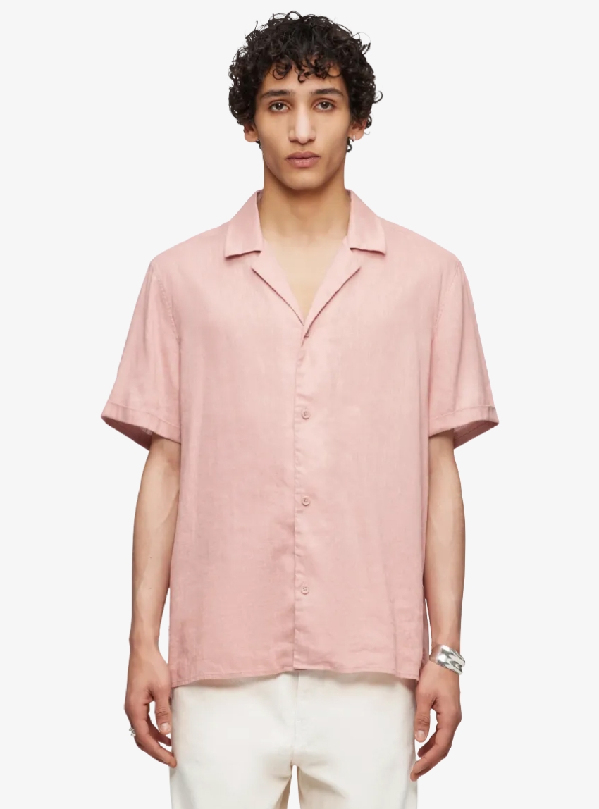 Drykorn Bijan 2 Casual Linen Blend Shirt - Dusty Pink