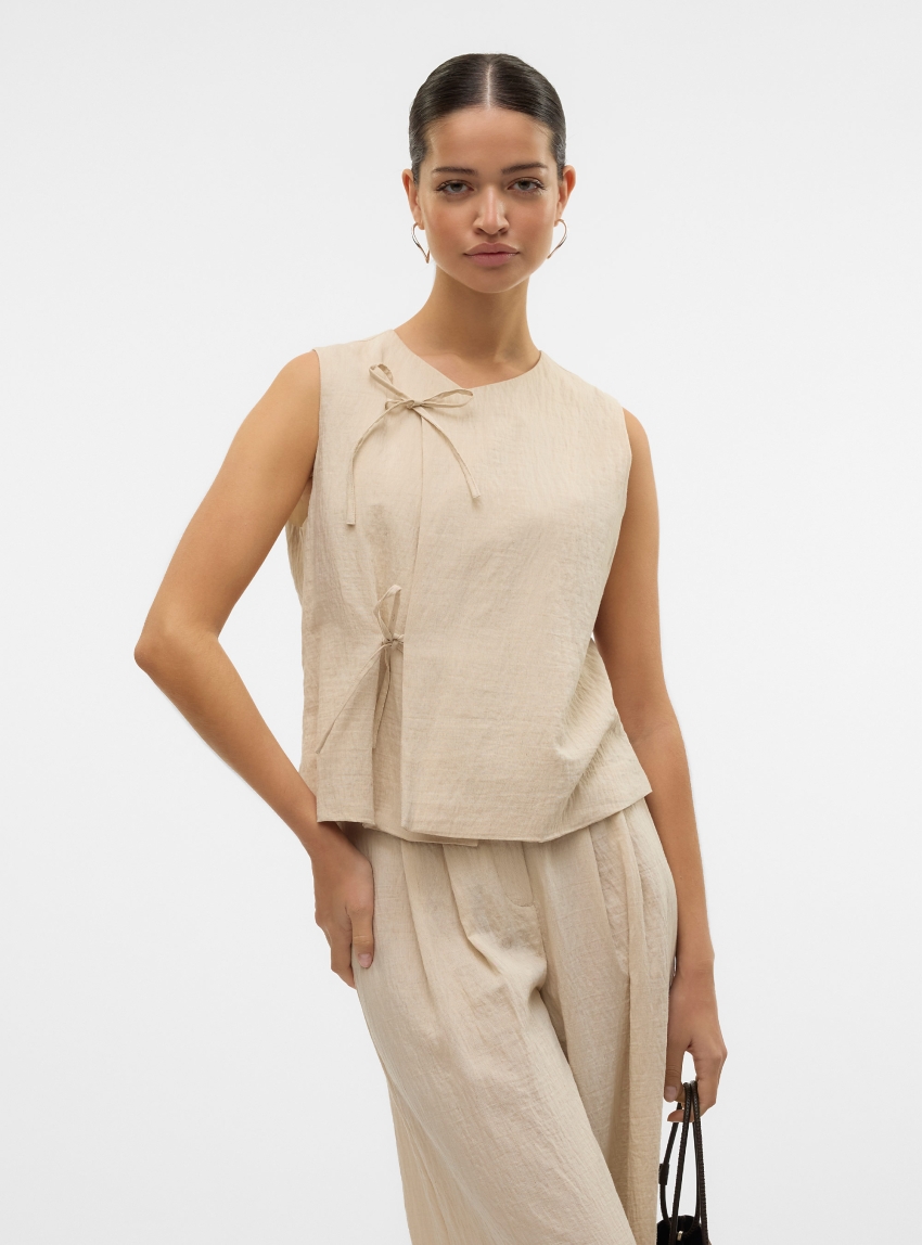 Vero Moda Fea String Top - Light Beige