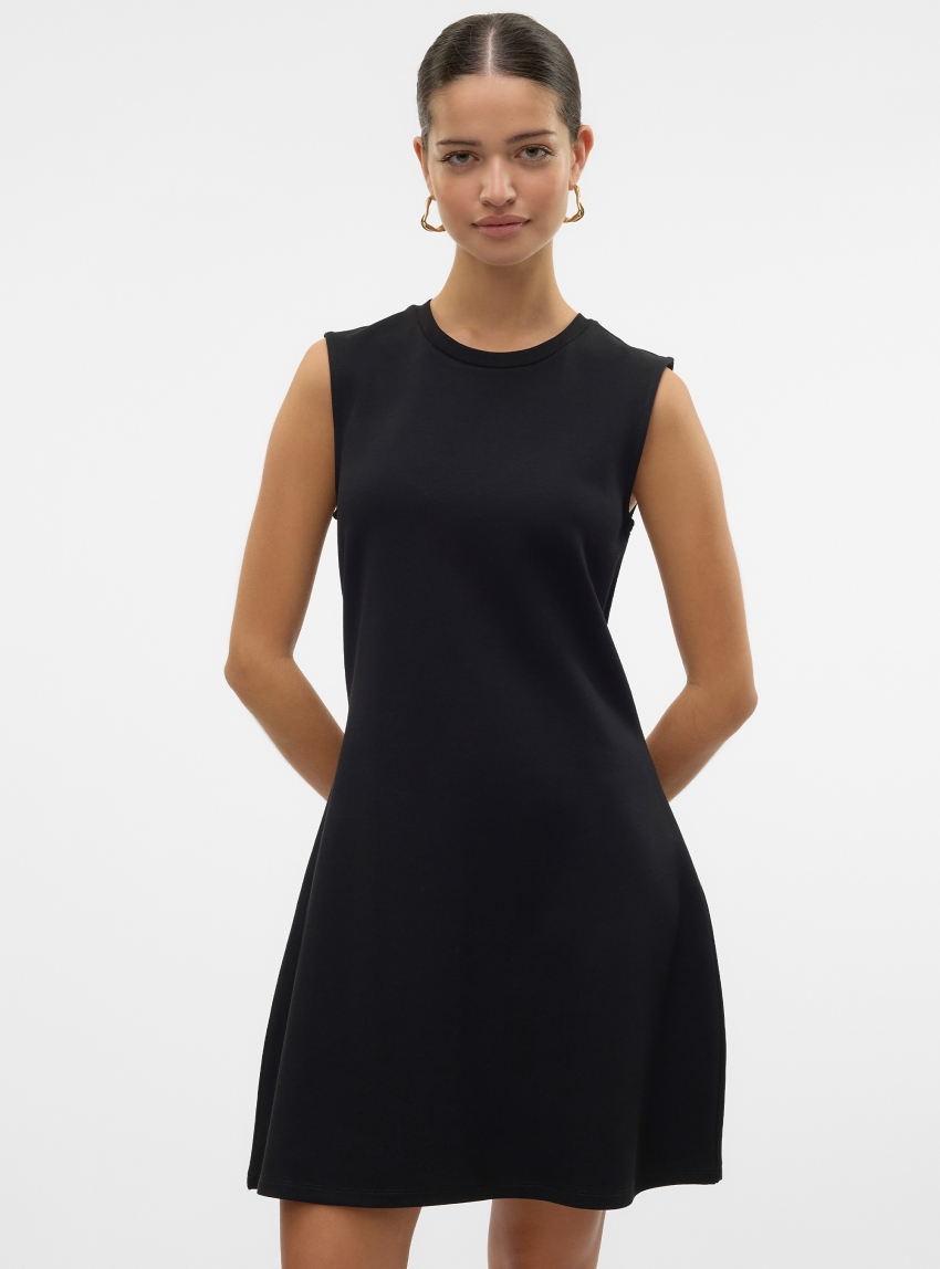 Vero Moda  Aware Rainy O-Neck Short Dress - Black