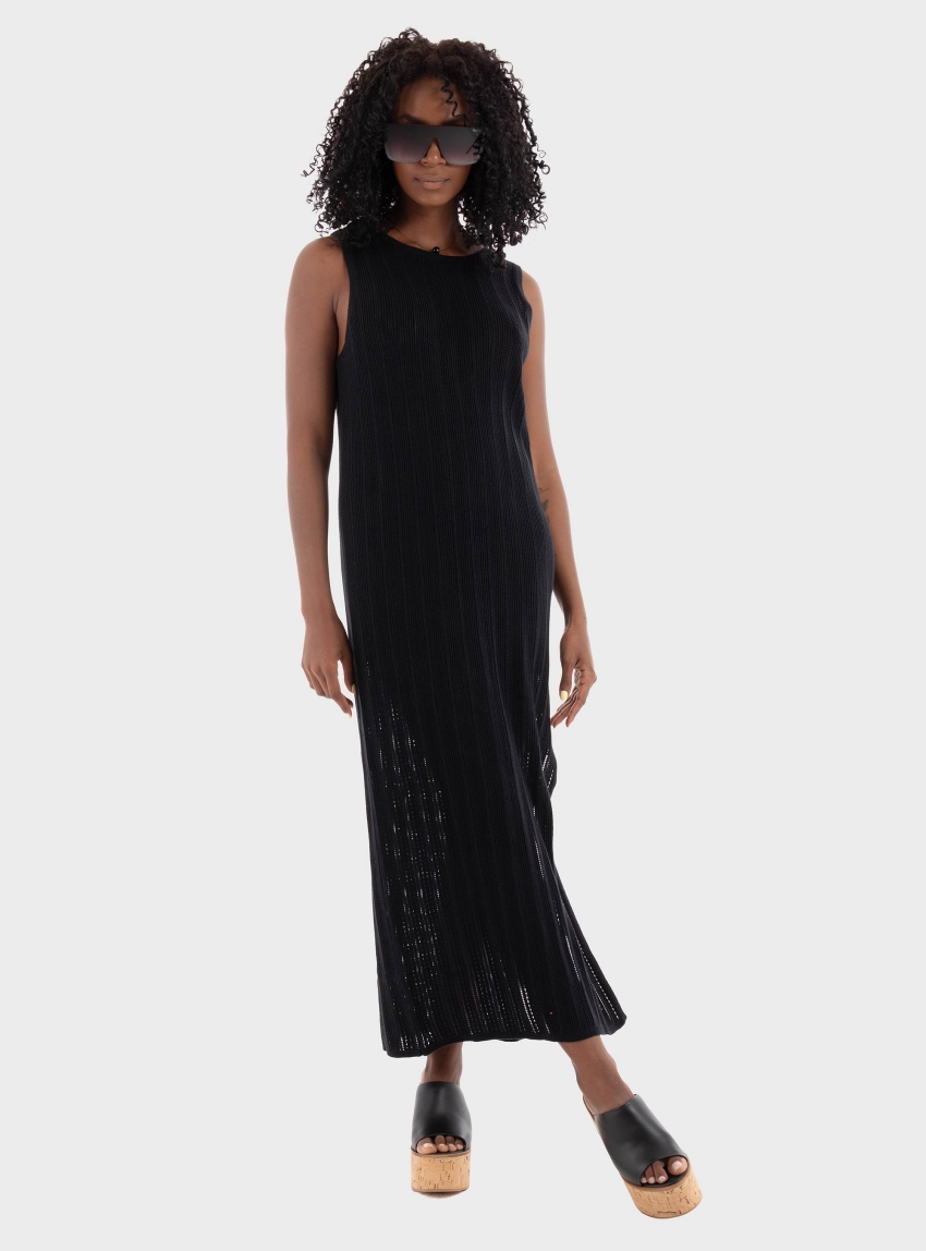 JJXX Zoella Knitted Maxi Dress - Black
