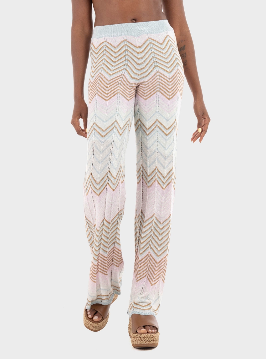 Only Alvira Mid Waist Glitter Pants - Pale Pink