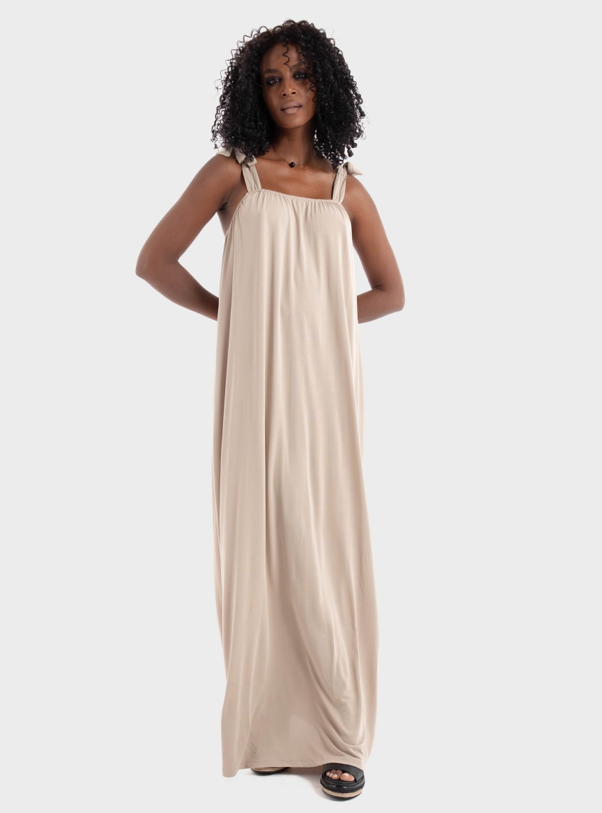 Only Hannah Long Dress - Light Beige
