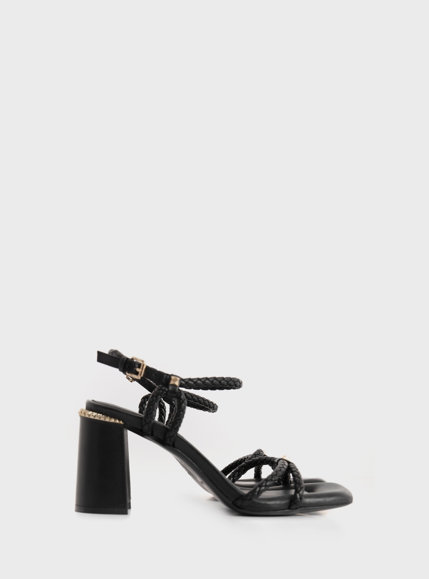Ash Lola Heel Sandals - Black