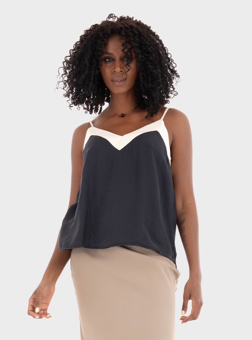 Vero Moda Denise Singlet Top - Black