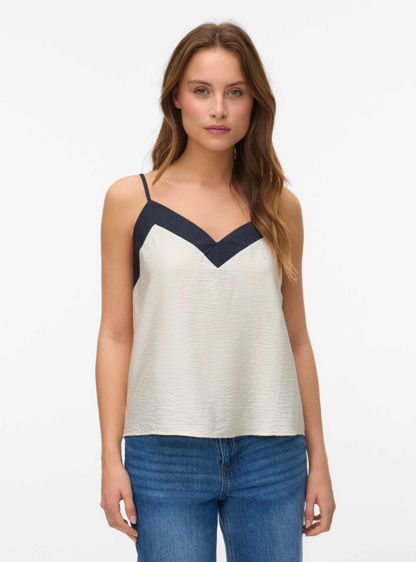 Vero Moda Denise Singlet Top - Ecru