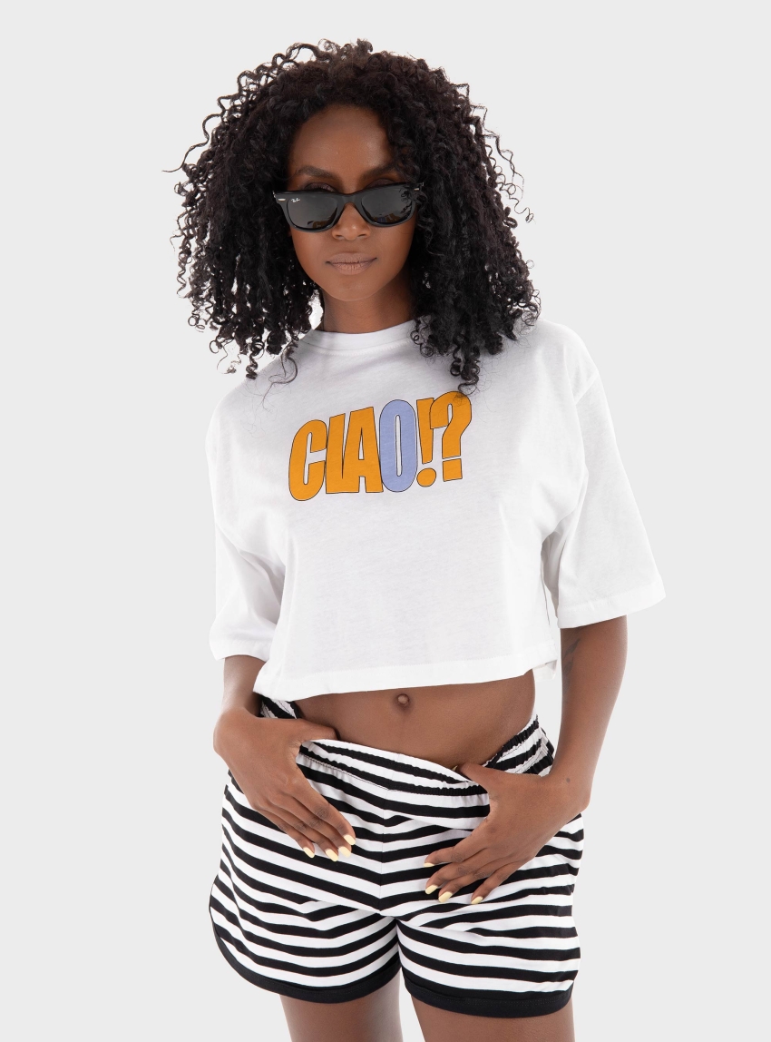 Four Minds Crop T-Shirt - White