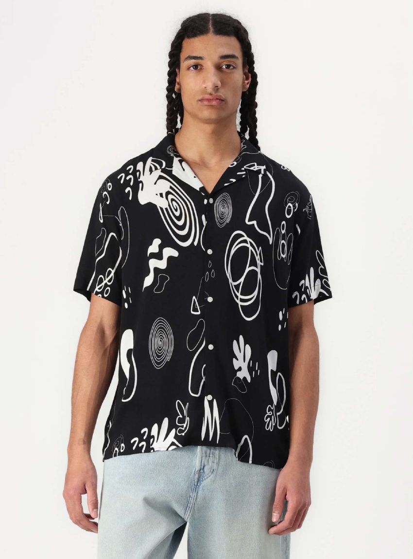 Jack & Jones Luke Gallery Resort Shirt - Black