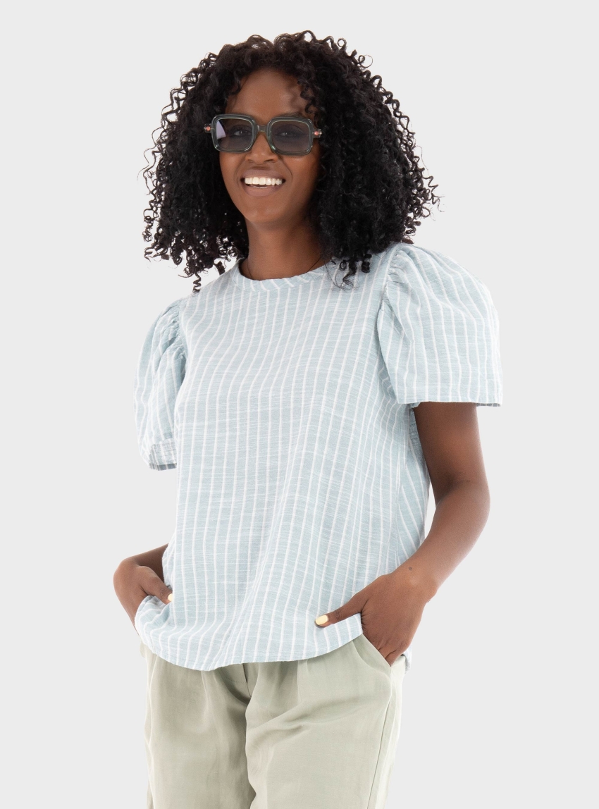 Vero Moda Kaori O-Neck Top - Light Blue