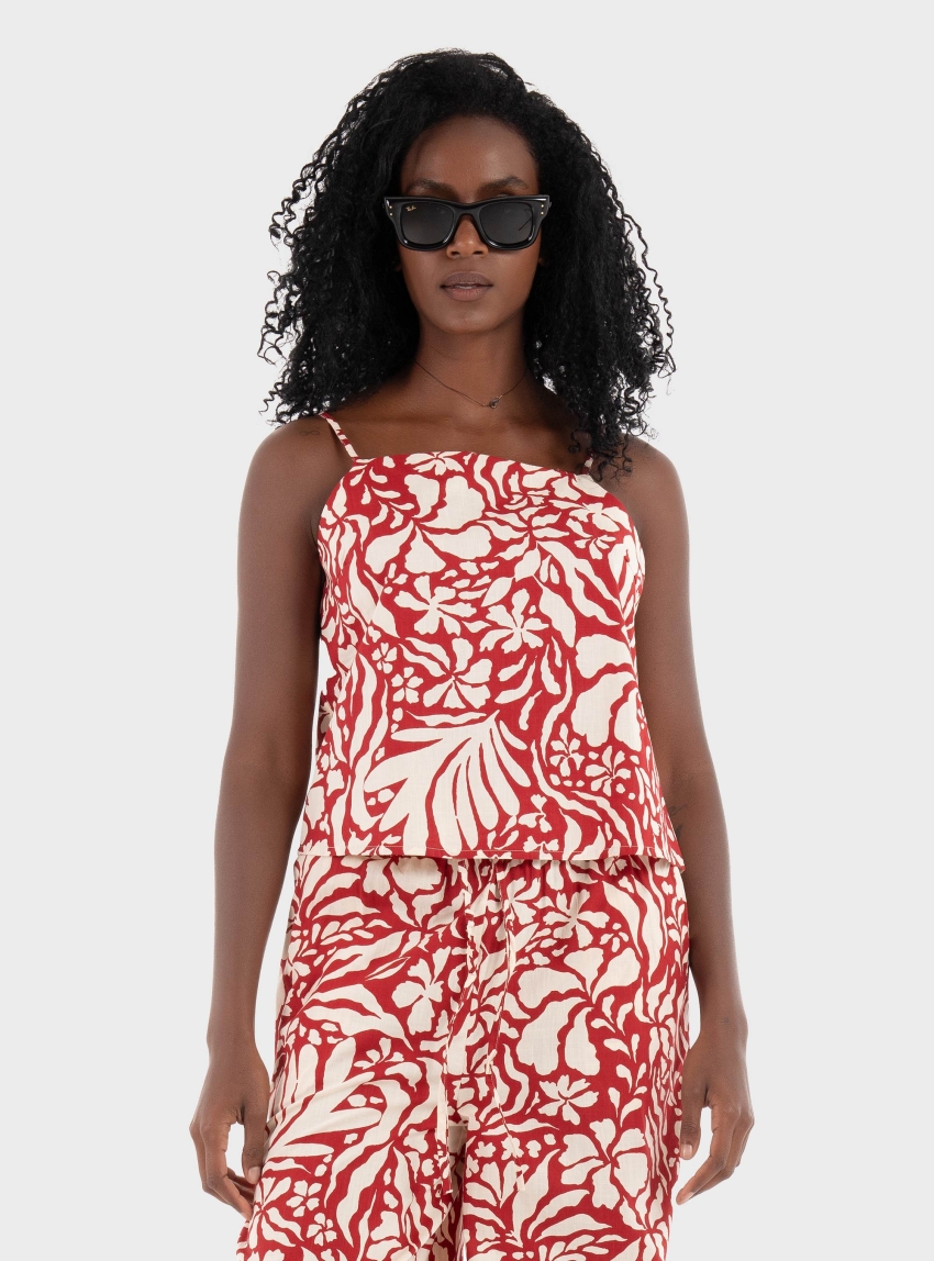 Only Kaleen Strap Top - Red