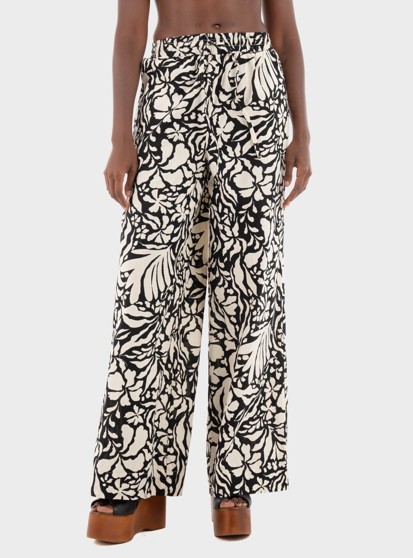 Only Kaleen High Waist Pull-Up Pants - Black