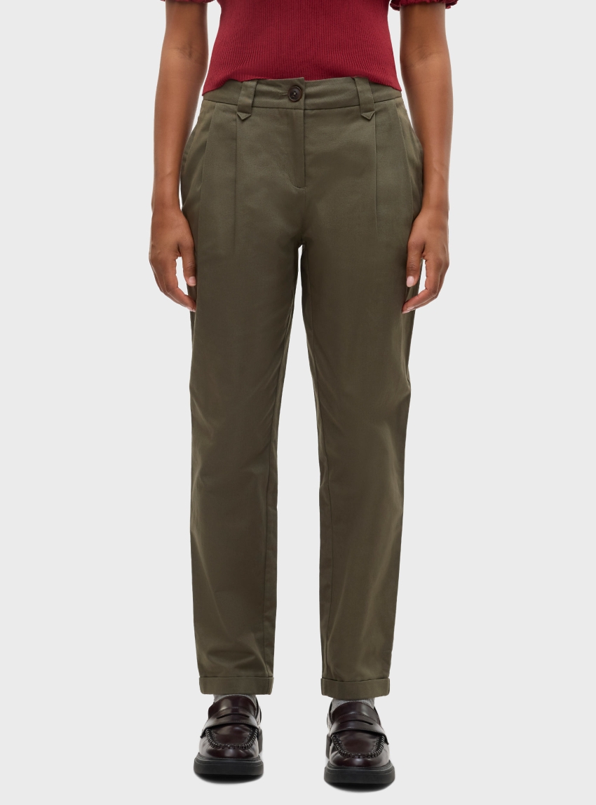 Vero Moda Chira Mid Waist Barrel Pants - Olive 