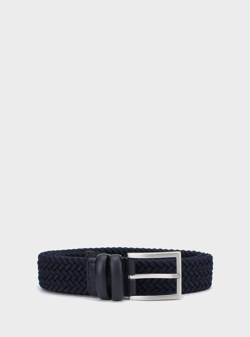 Campus Leather Belt - Navy