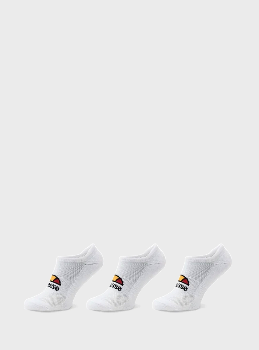 Ellesse Rebi 3-Pack Trainer Liner Socks - White