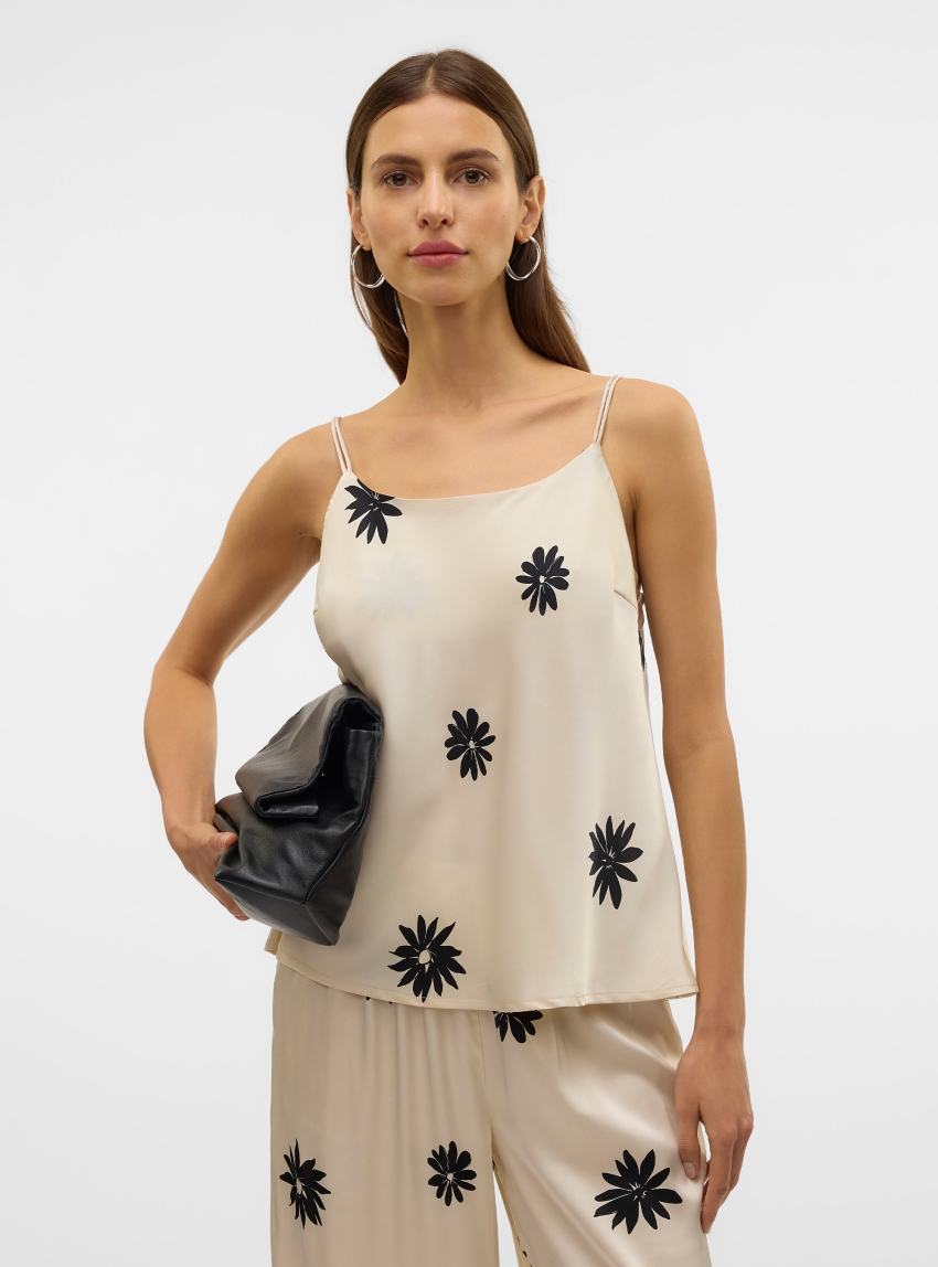 Vero Moda Aware Roe Strap Top - Ecru