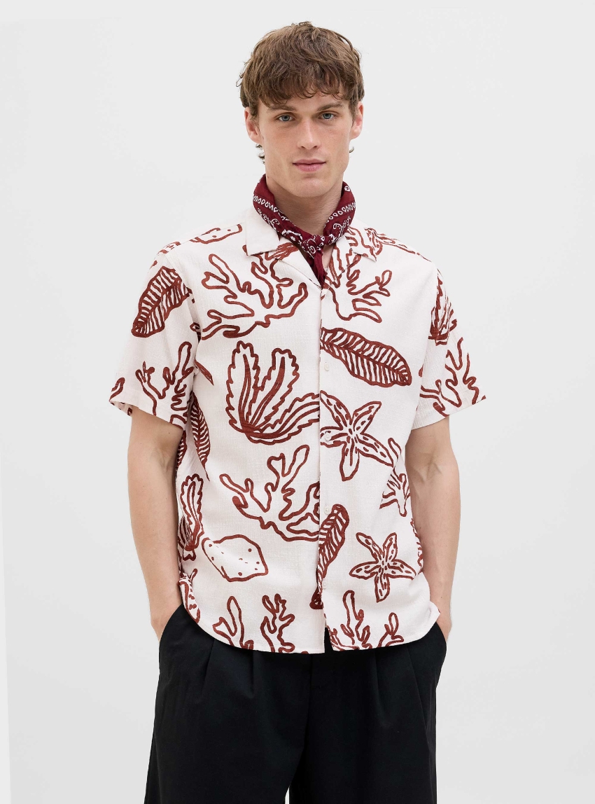 Jack & Jones Luke Crinkle Shirt - White