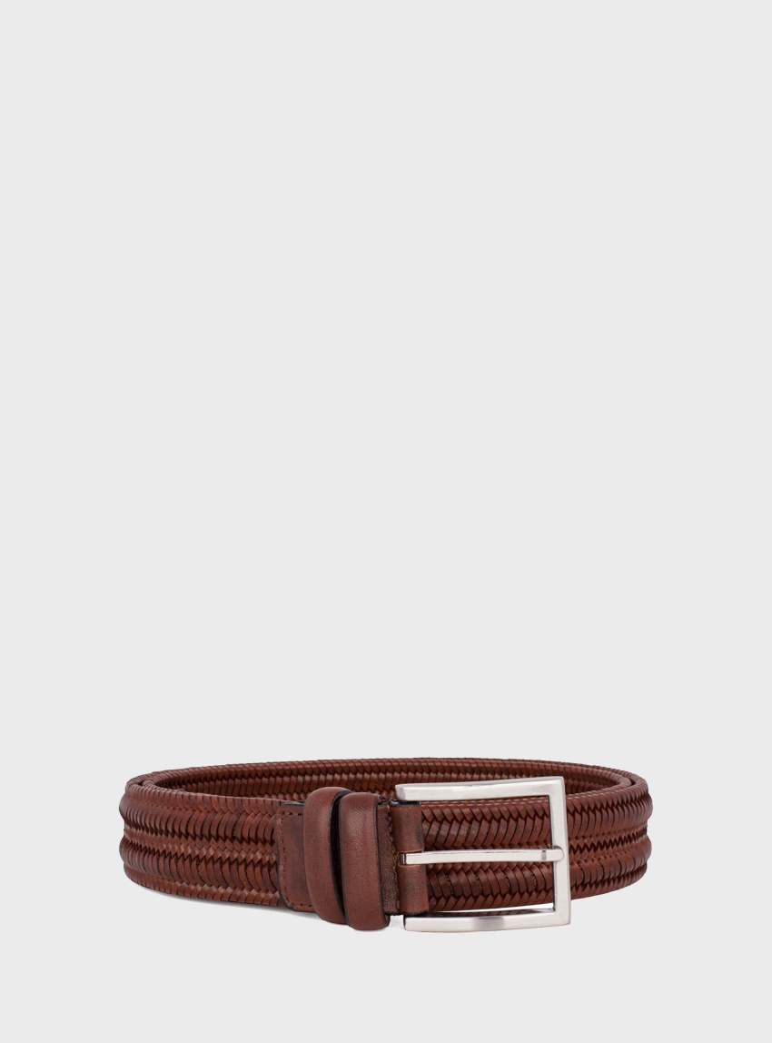 Campus Braided Belt - Rust