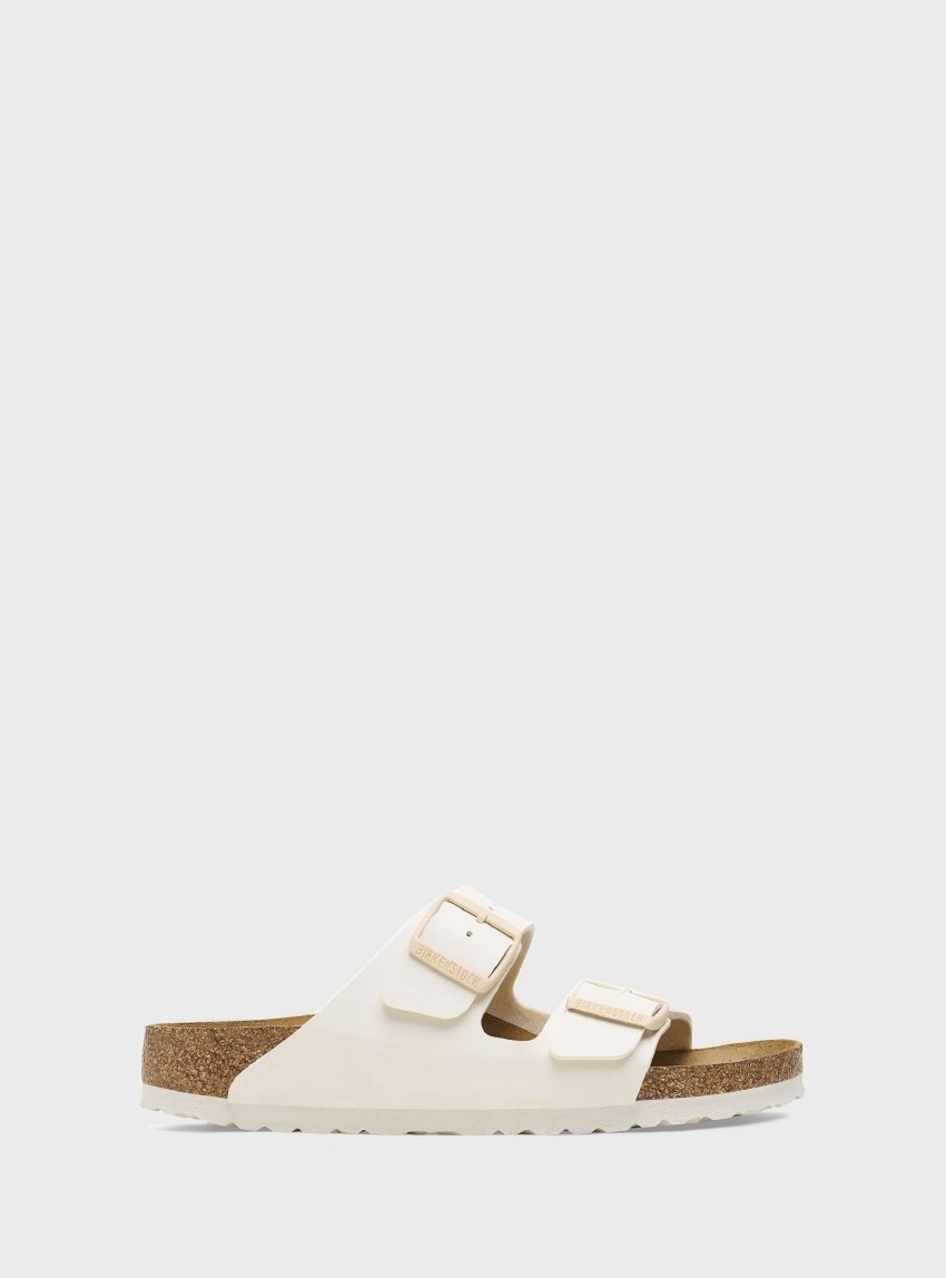 Birkenstock Arizona Birko-Flor Narrow Fit Sandals - Off White