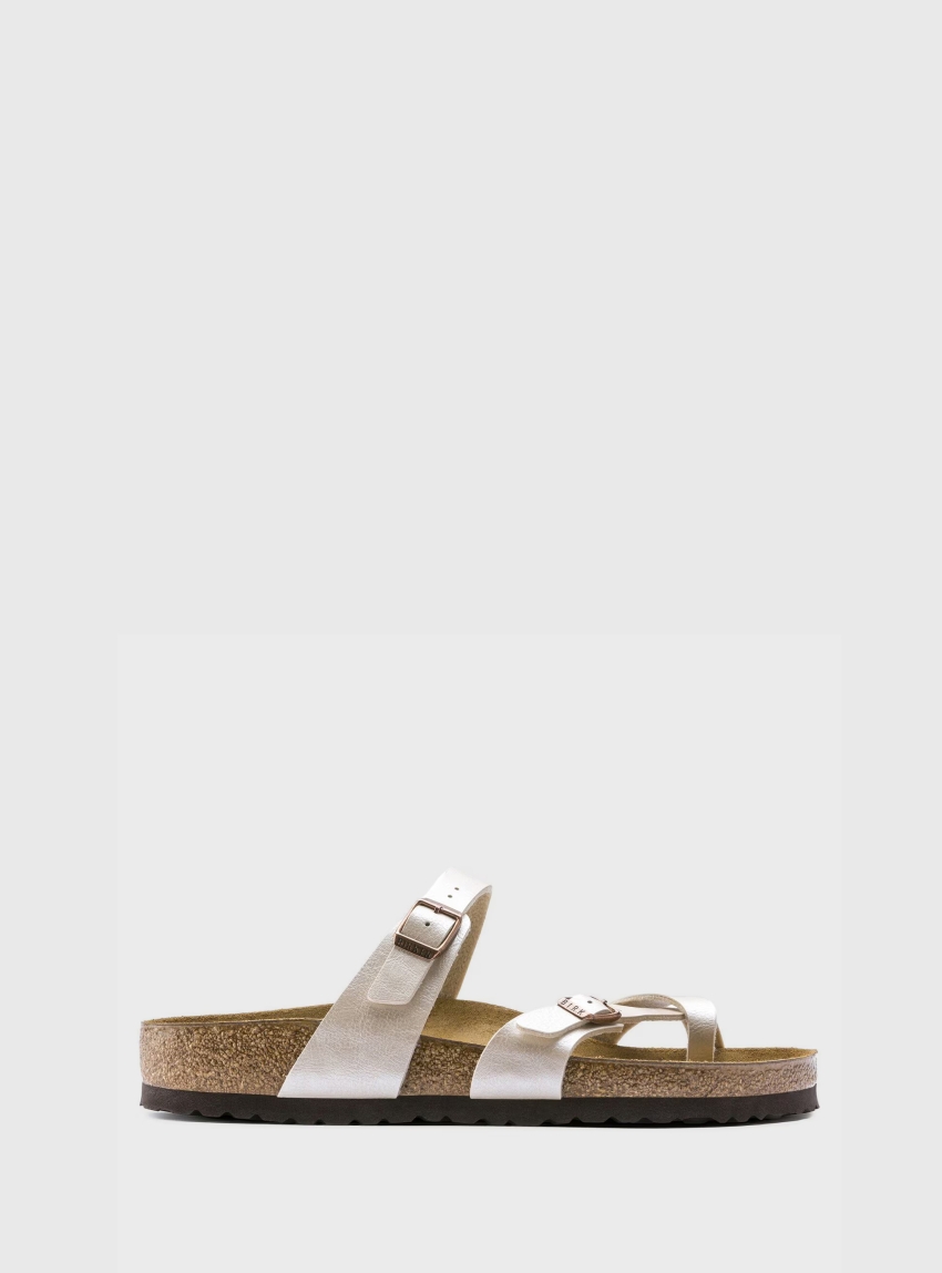 Birkenstock Mayari Birko Flor Regular Fit Sandals - Pearl
