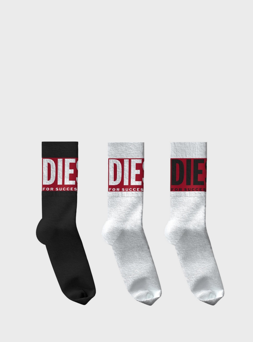 Diesel SKM-RAY-THREEPACK  SOCKS - White