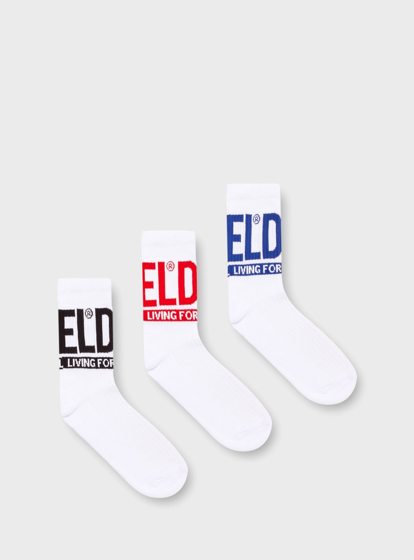 Diesel SKM-RAY-3PACK-CUSHIONED-17,5 SOCKS - White