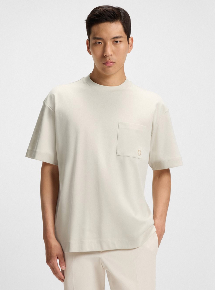 BOSS Double B Regular Fit T-Shirt C-Tames 116 - Ecru