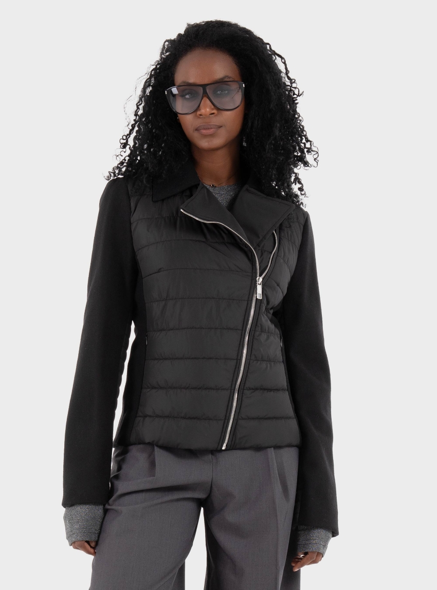 BOSS Mixed-Material Jacket Poshua - Black