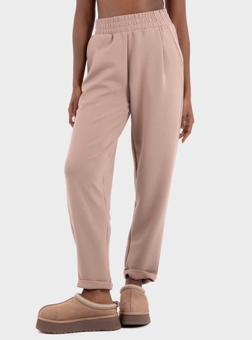 BOSS Tapered-Fit Tracksuit Bottoms Scuba_Pants - Light Brown