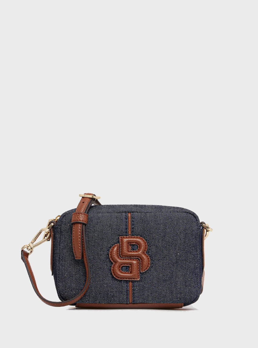 BOSS Cotton-Denim Crossbody Bag Anett D - Denim