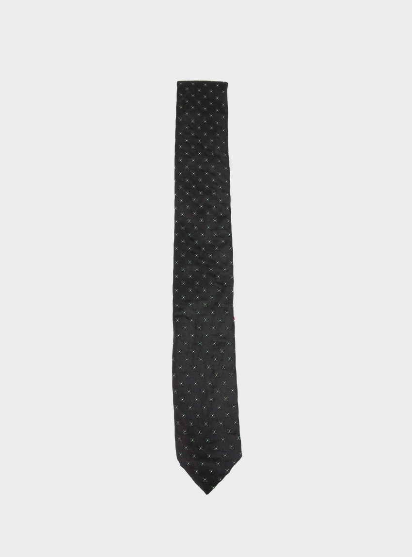 HUGO Jacquard-Pattern Tie Tie cm 6 - Dark Green