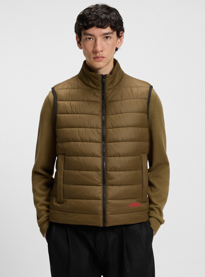 HUGO Water-Repellent Gilet Brentino2521 - Olive 