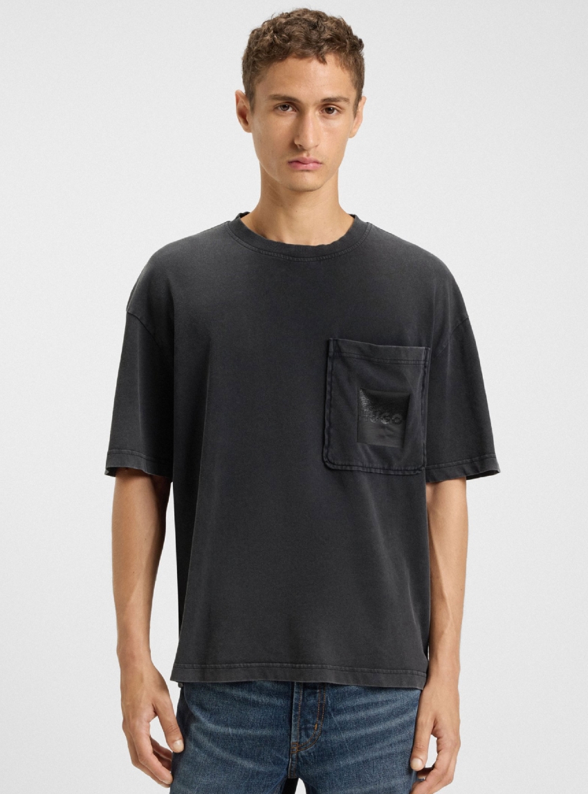 HUGO Oversized-Fit T-Shirt Darfel - Black