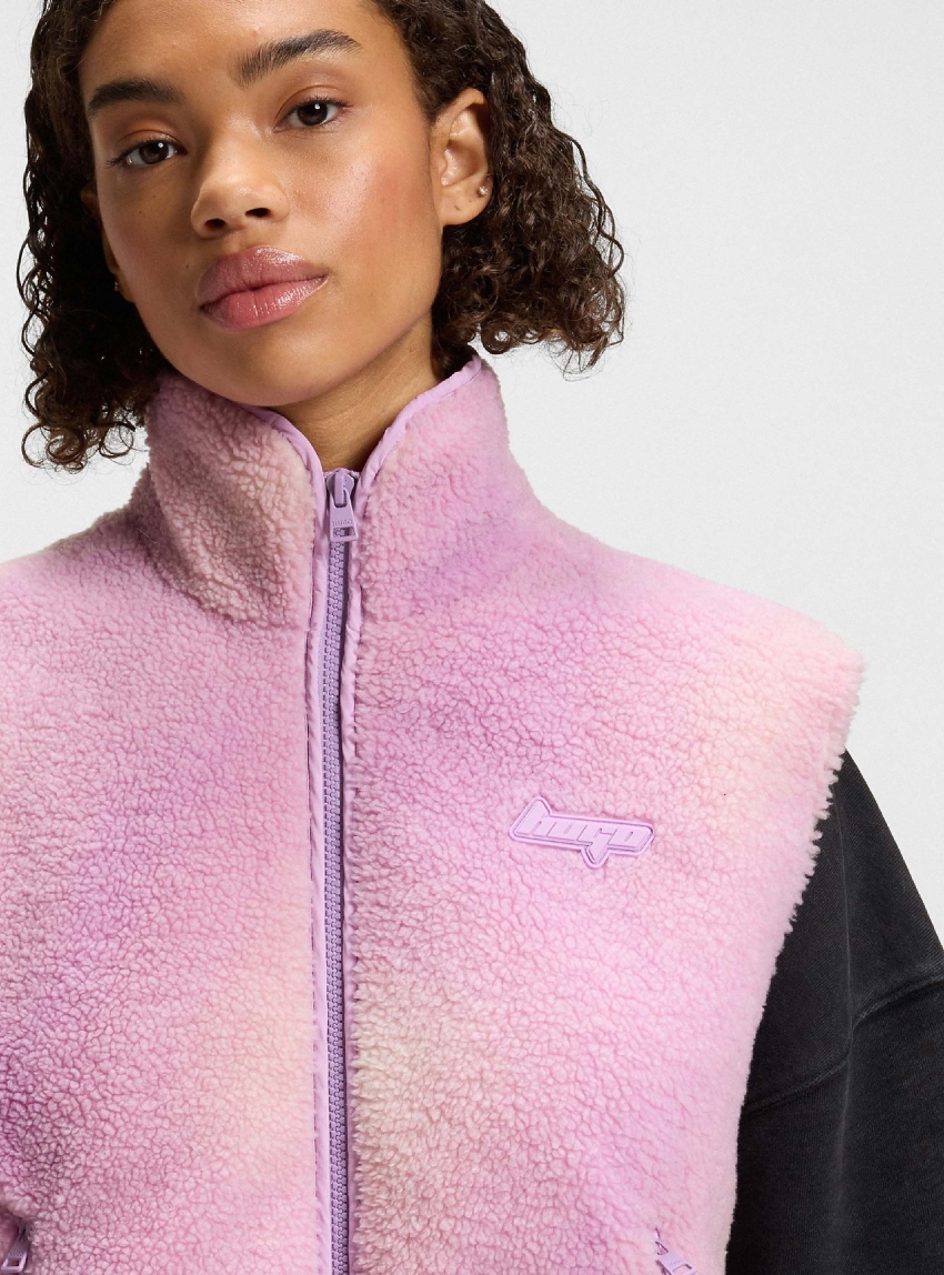 HUGO Teddy Gilet With Printed Cloud Effect Fitara-1_B - Pink