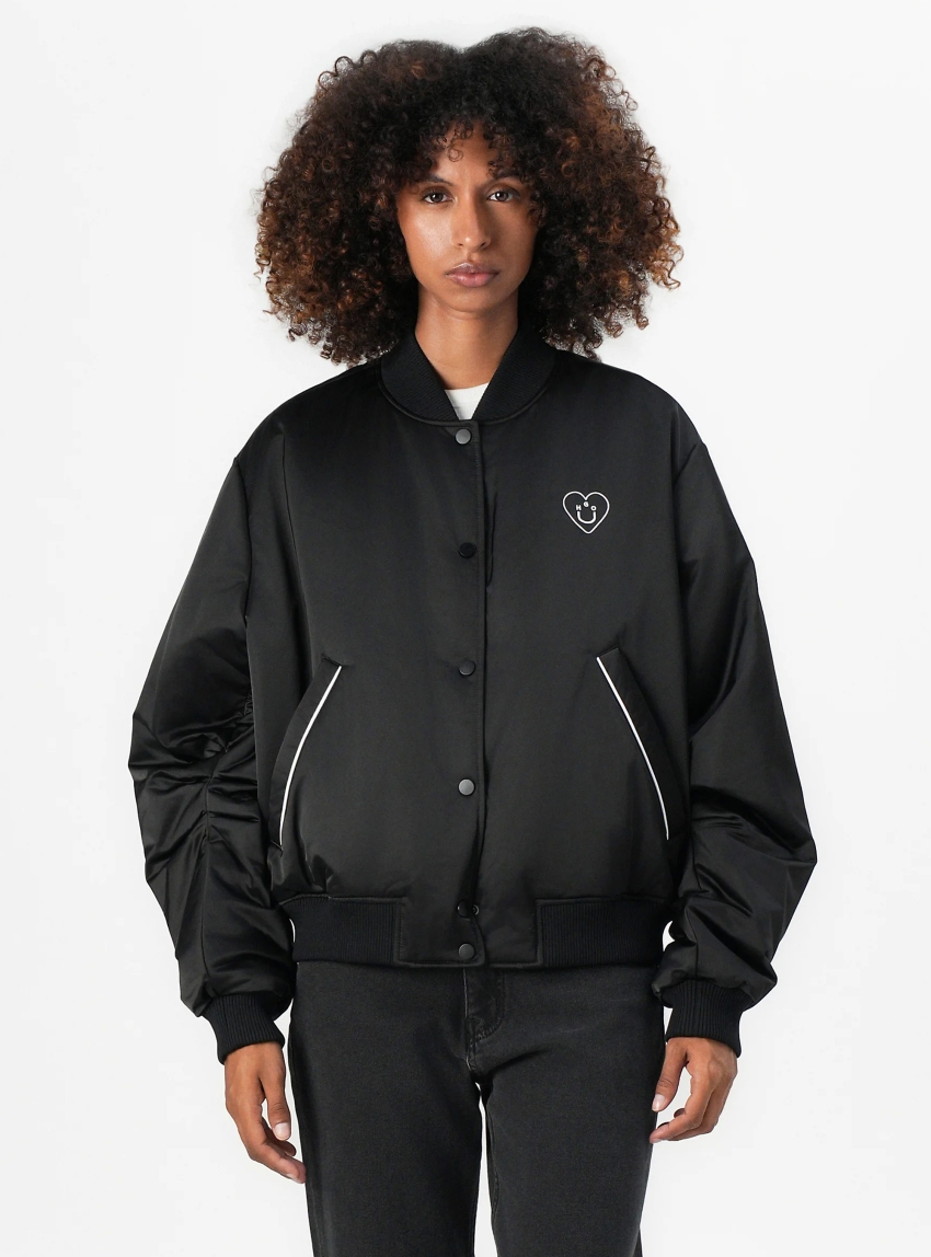 HUGO Bomber Jacket Felinah-1_B - Black