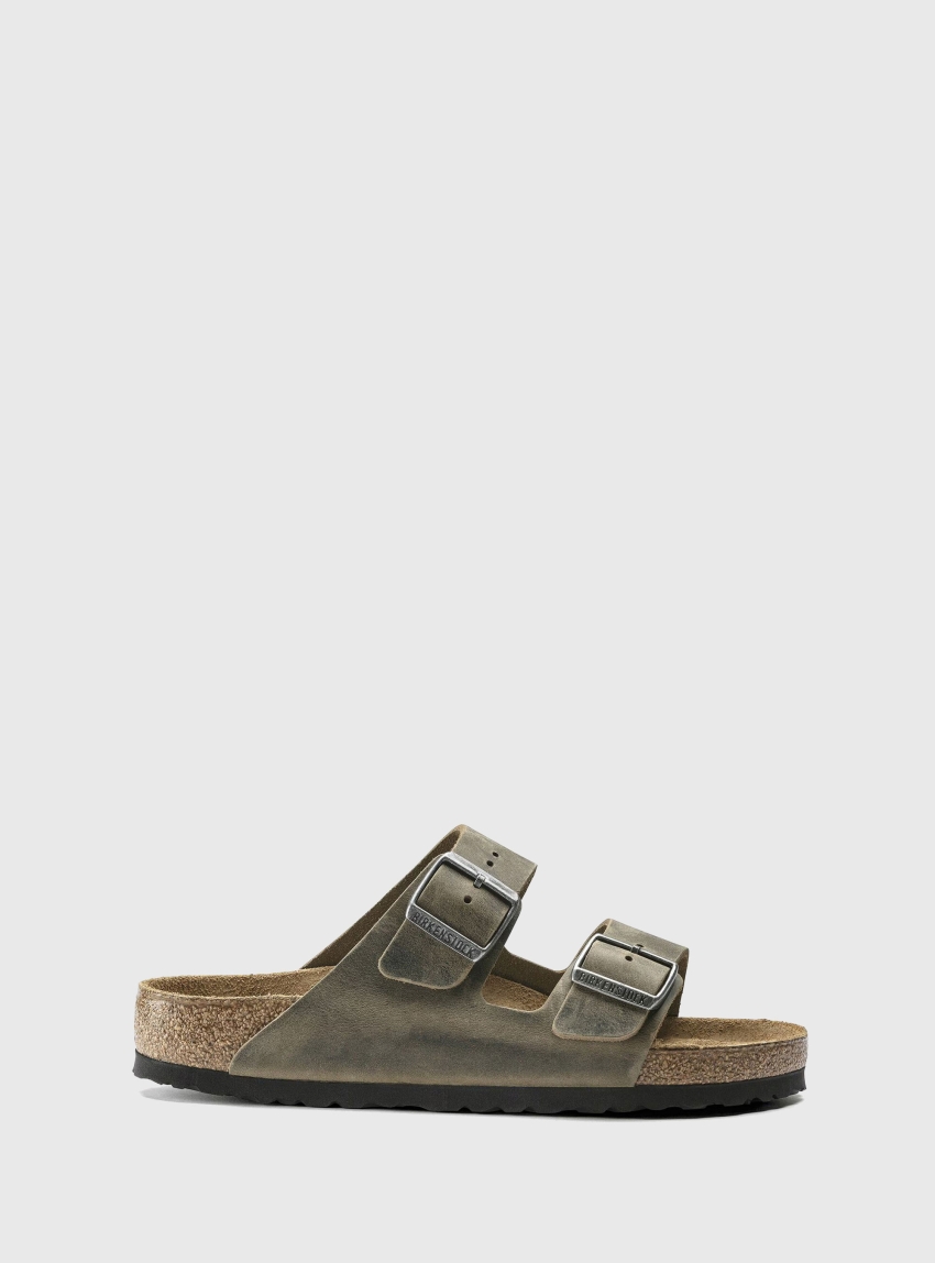Birkenstock Arizona Soft Footbed Regular Fit Sandals - Light Olive