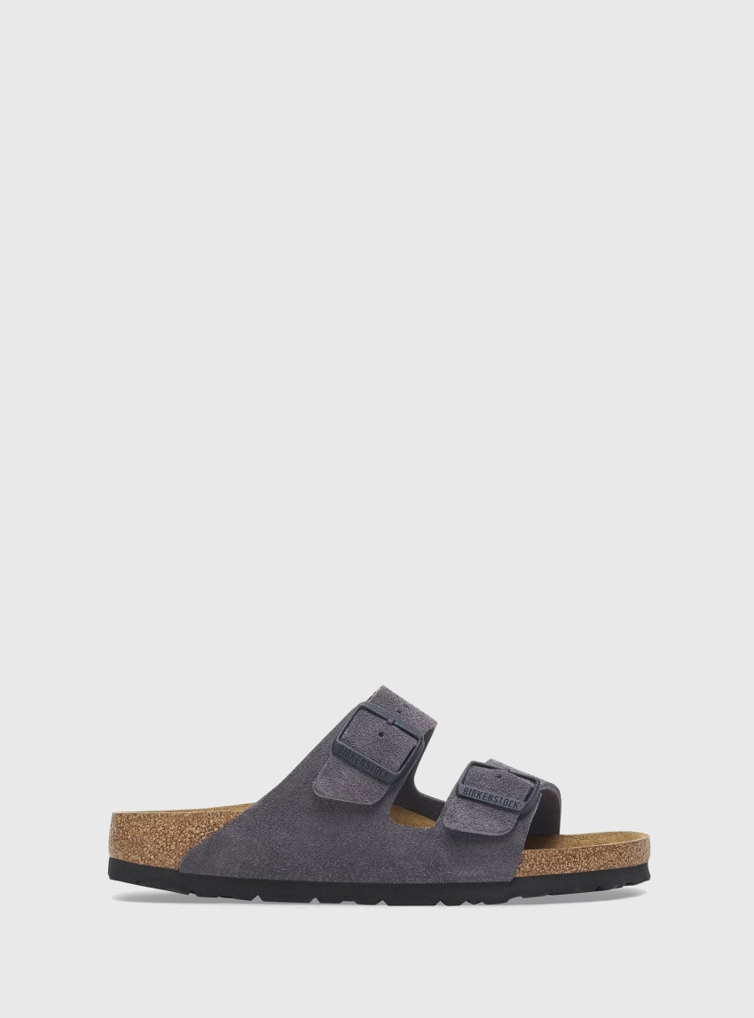 Birkenstock Arizona Suede Regular Fit Sandals - Blue