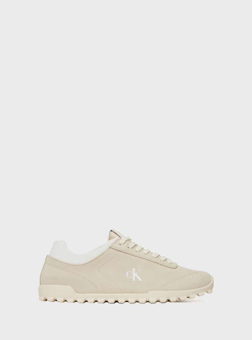 Calvin Klein Suede Trainers - Light Beige