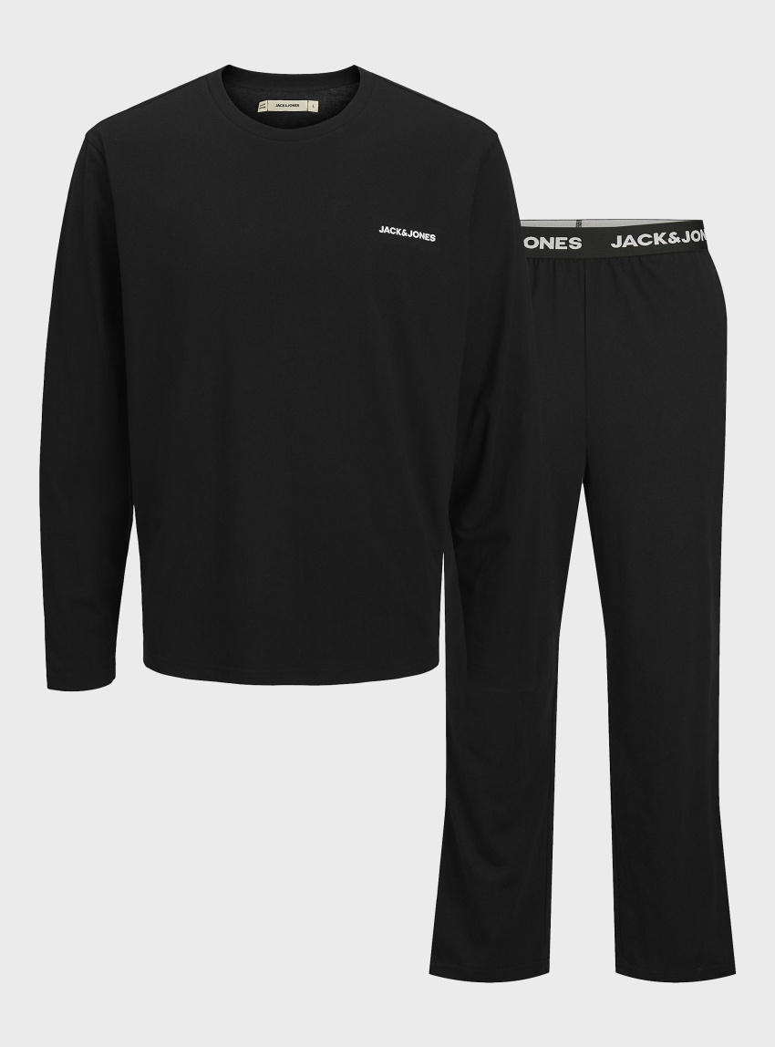 Jack & Jones Jaceverest Tee And Pants Pyjamas Set - Black