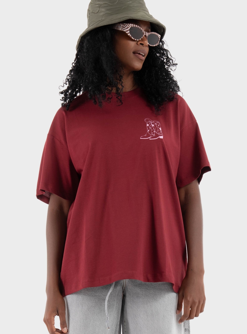 Only Vivvi Lovely Top - Bordeaux