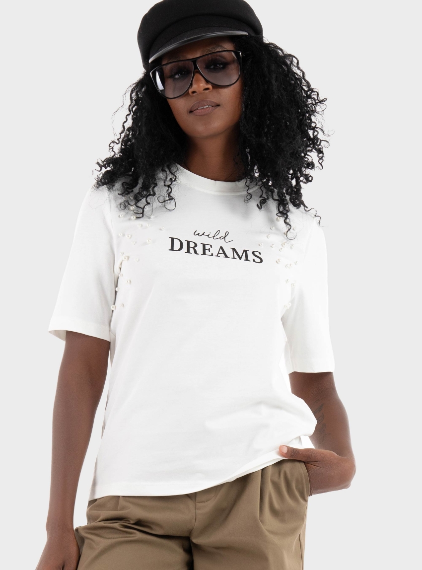 Only Jolly Boxy Print T-Shirt - White