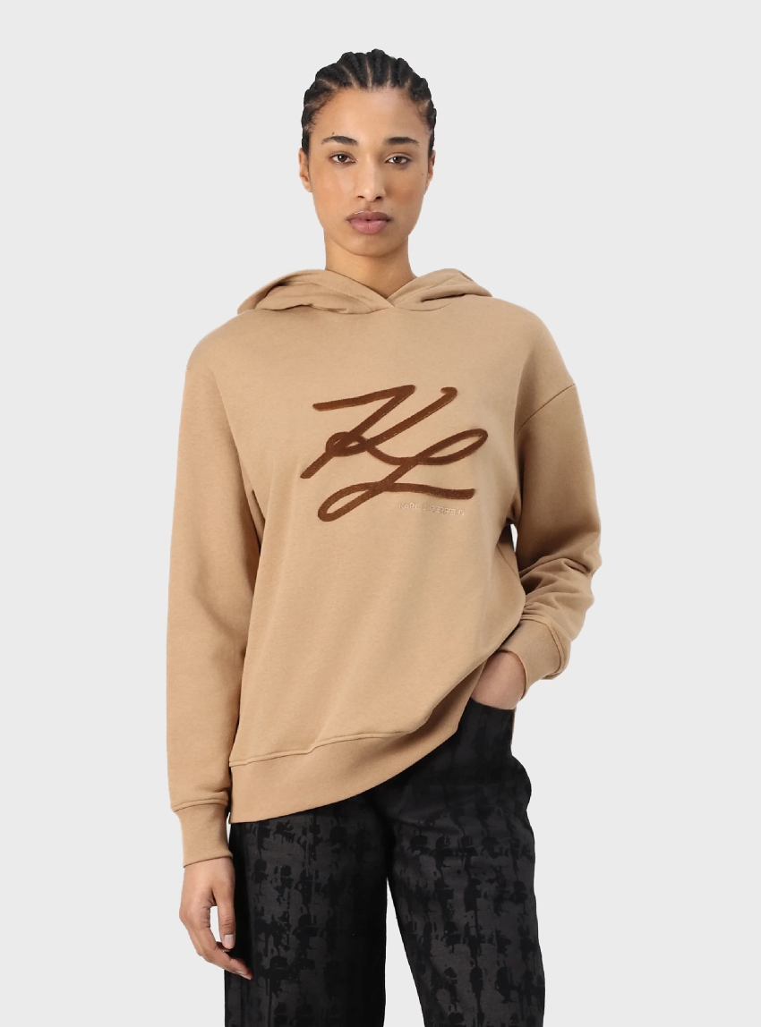 Karl Lagerfeld Autograph Hoodie - Beige