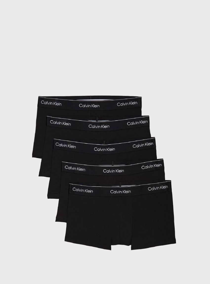 Calvin Klein 5 Pack Low Rise Trunks - Black