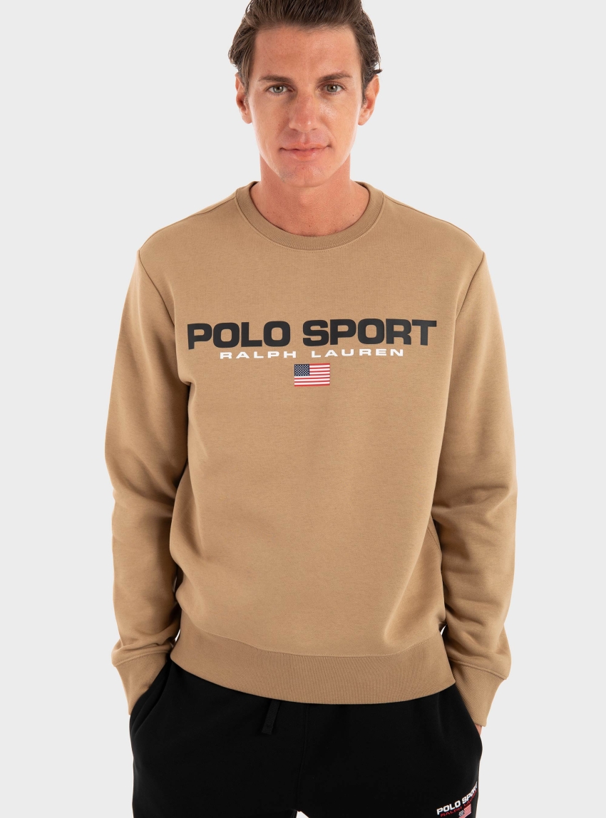 Polo Ralph Lauren Logo Fleece Sweatshirt - Dark Beige
