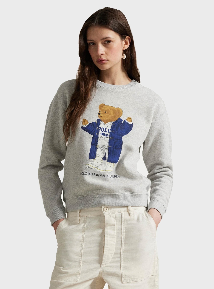 Polo Ralph Lauren Polo Bear Fleece Crewneck - Light Grey Melange