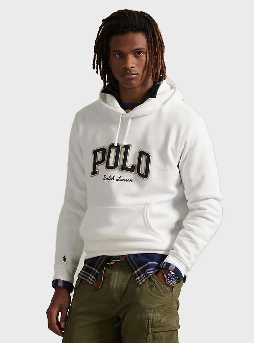 Polo Ralph Lauren Logo Fleece Hoodie - White