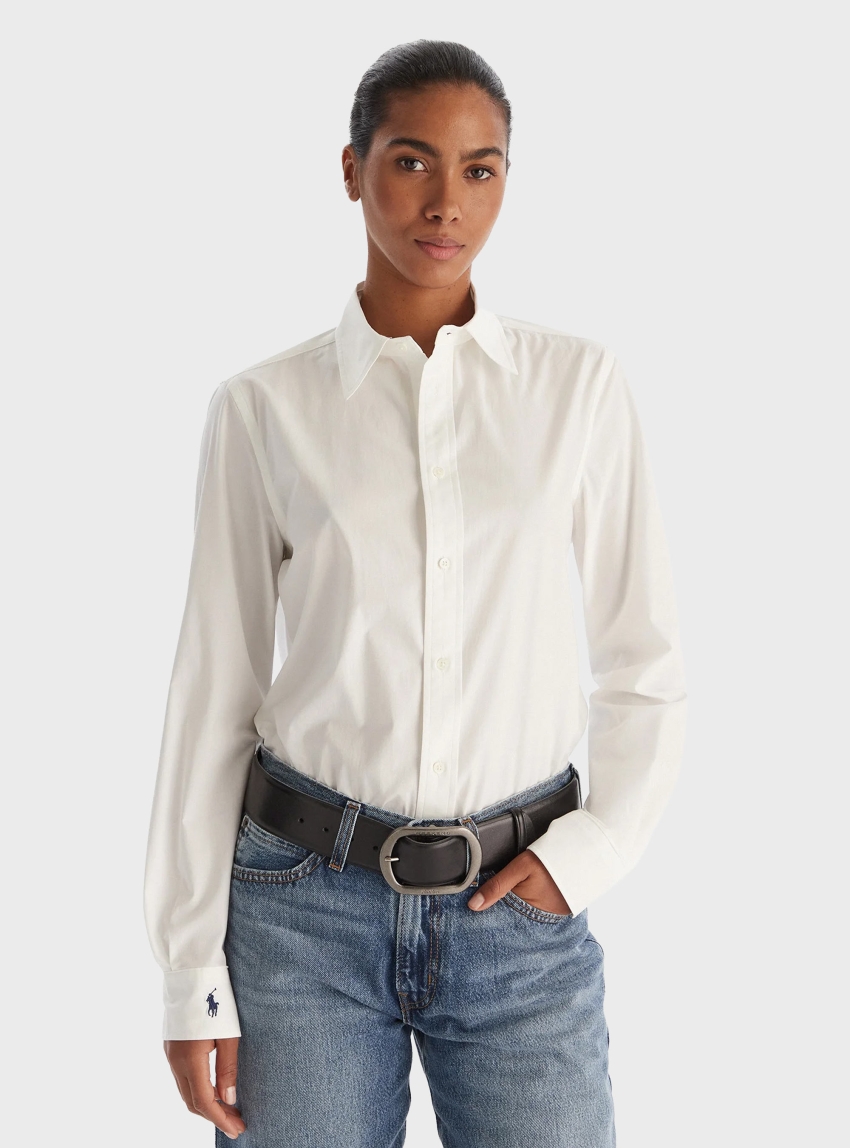 Polo Ralph Lauren Slim Fit Cotton Shirt - White