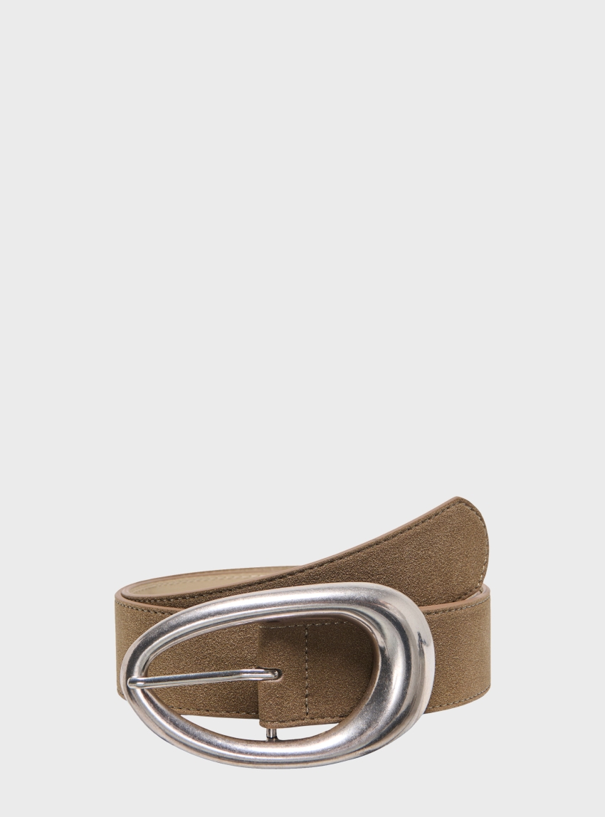 Only Dido Statement Buckle Jeans Belt - Brown
