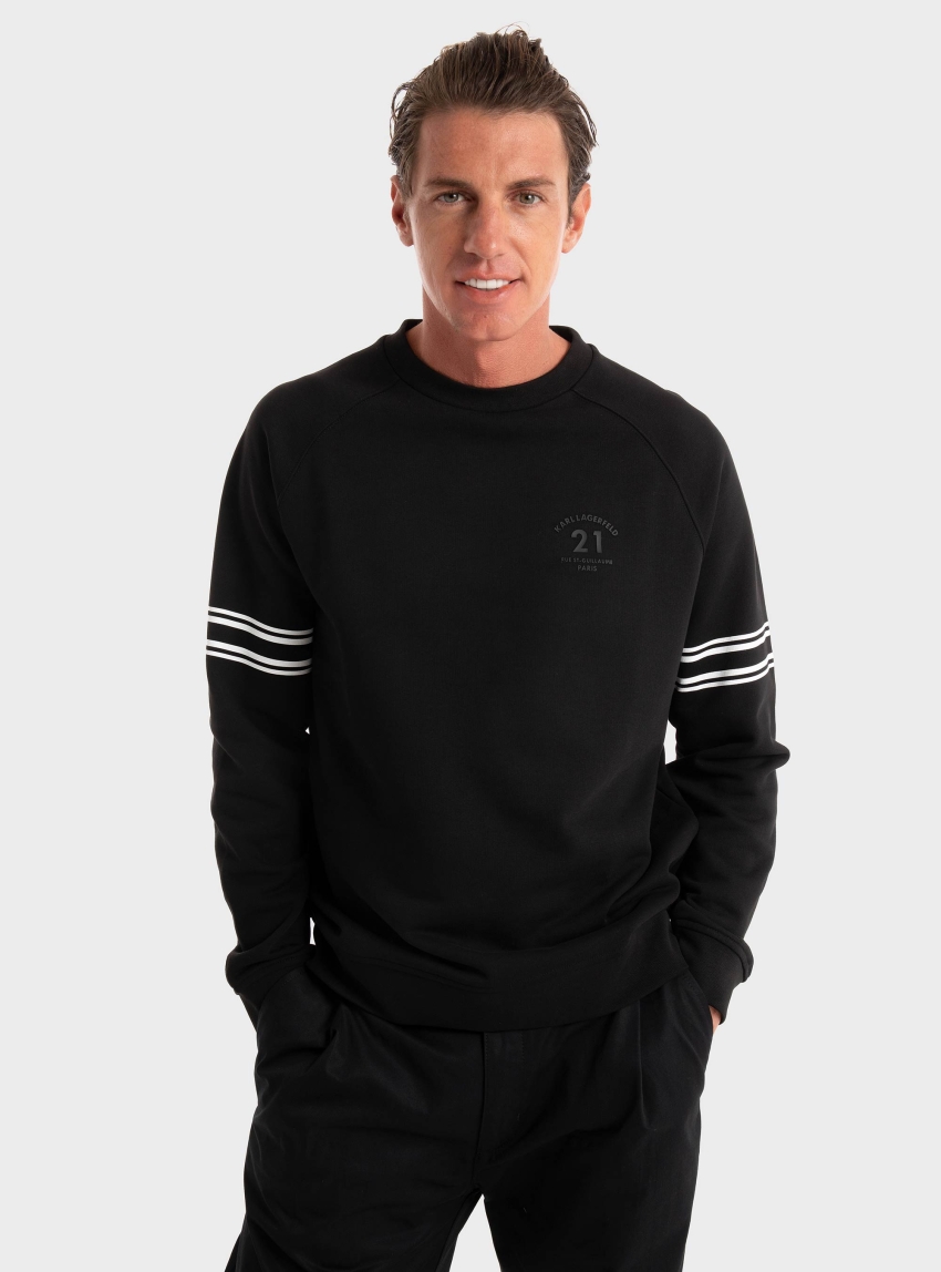 Karl Lagerfeld Tonal Logo Sweater - Black